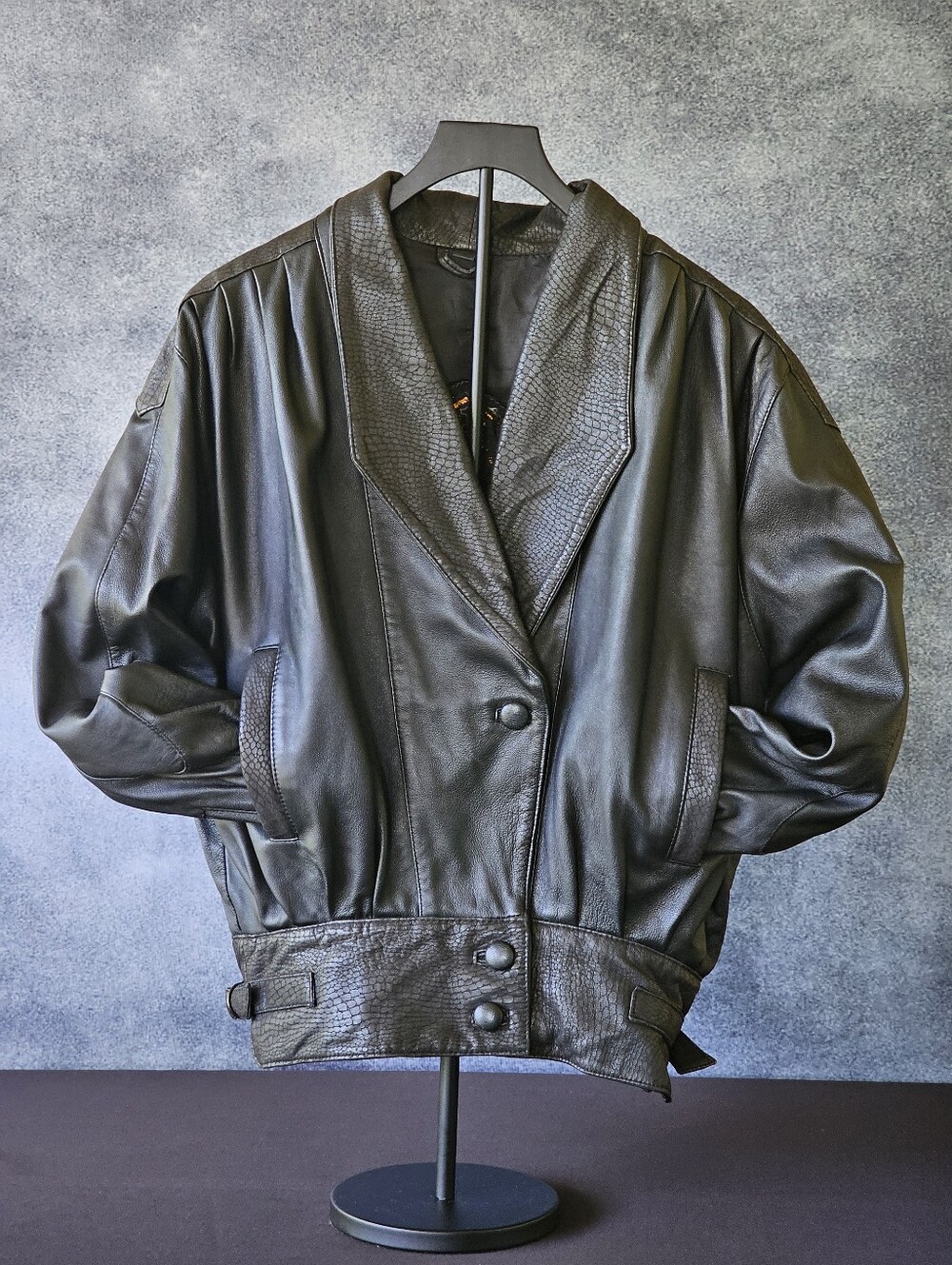 Vintage Skiba 100% Leather Jacket / Coat /Bomber